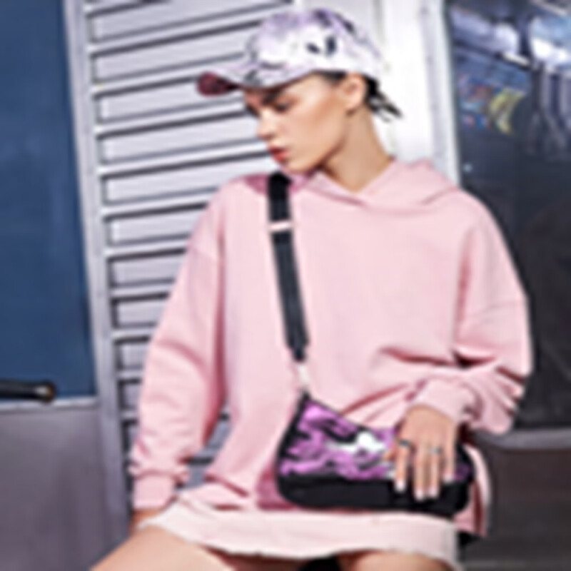 Women's loose clear colour hoodie