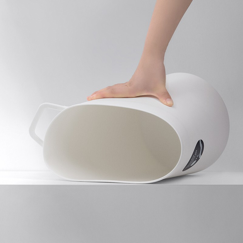 茶花（CHAHUA） 茶花垃圾桶家用大号创意卫生间厨房客厅垃圾筒7.9L套袋垃圾桶单个装 米白色