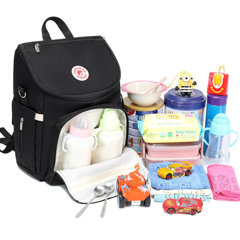 Aardman Mommy bag multifunctional large capacity mother bag mother baby bag back milk bag waiting for delivery bag hy-1799 black