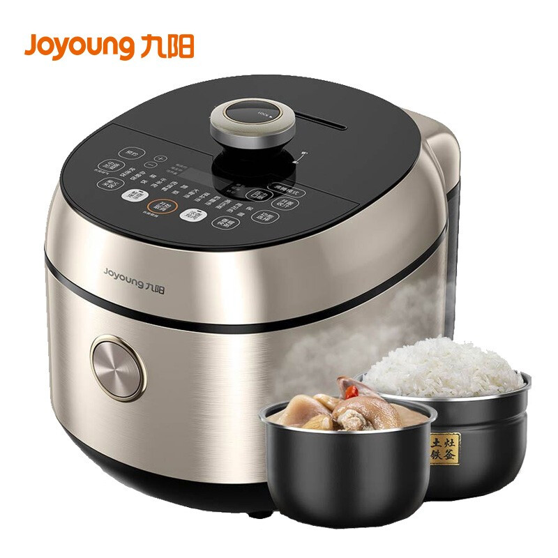九阳（Joyoung）电压力锅 5L大容量适3-7人 双胆压力煲 全程沸腾 肉香汤浓 IH加热 上置界面高端 Y-50IHS10