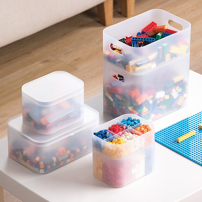 茶花（CHAHUA） 茶花收纳盒 分类收纳盒 透明收纳盒 大号带分隔】150004