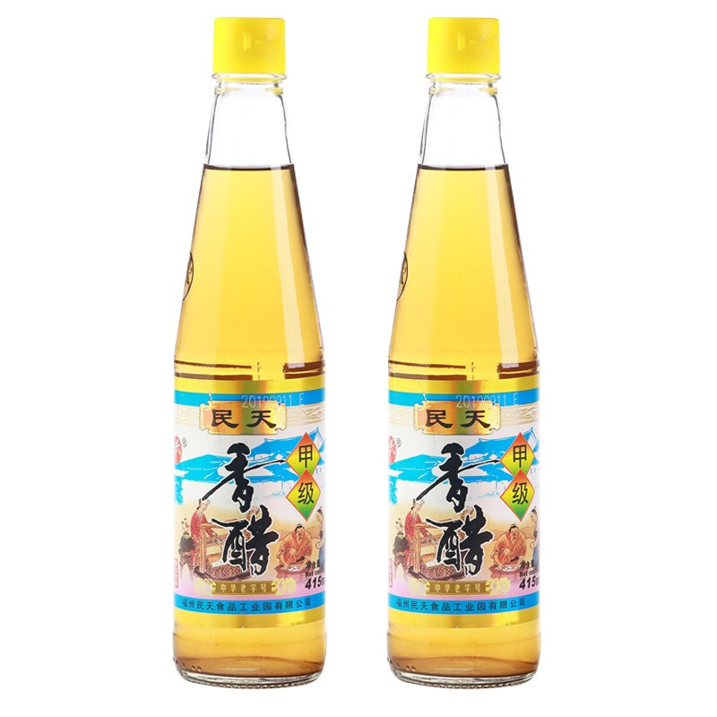 中华老字号_民天甲级香醋415ml*2瓶装福建调味品老陈醋黄醋饺子醋 民天香醋415ml*2瓶