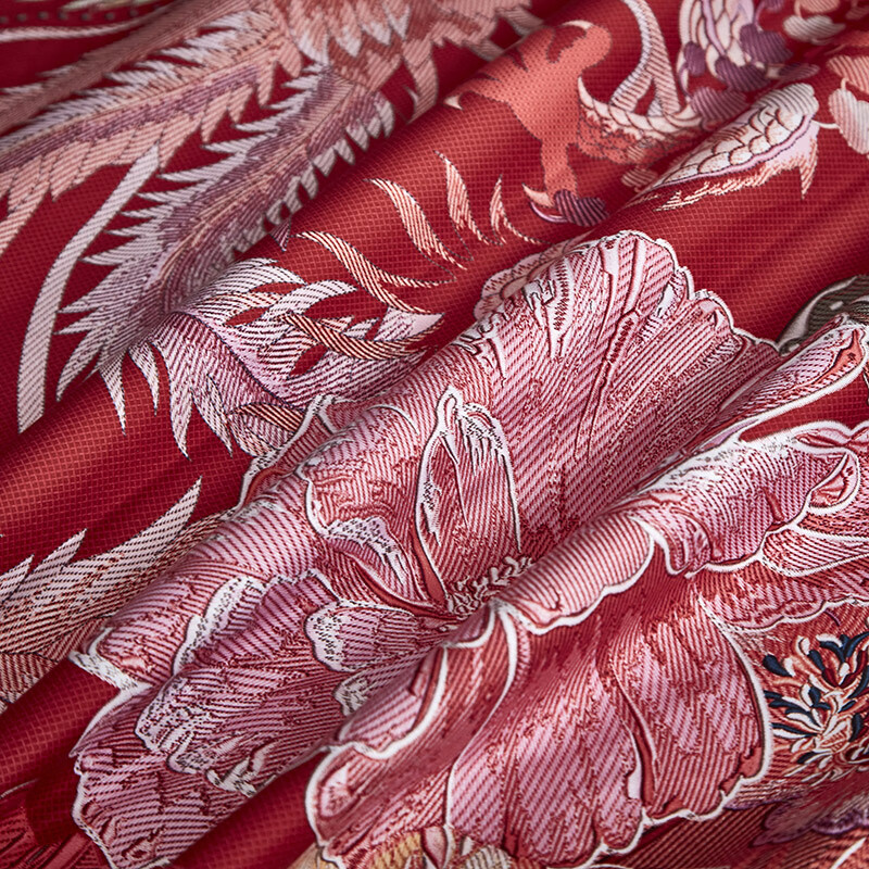 富安娜[线下同款]（FUANNA）婚庆四件套/佳人眷影1.8m床（230*229cm）