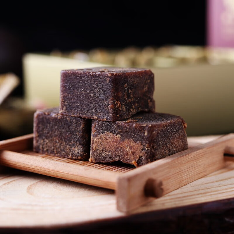 燕之坊 红糖黑糖块纯手工甘蔗古法红糖姜汁玫瑰红阳姜茶单独小包装 阿胶红糖216g【约10~12块/盒 】