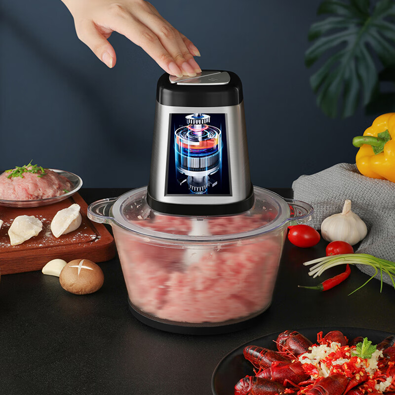 摩飞电器（MFHZPOK）绞肉机 家用绞馅机 碎肉机 电动多功能辅食料理机打蒜搅拌 不锈钢 绞肉机 MF-1844