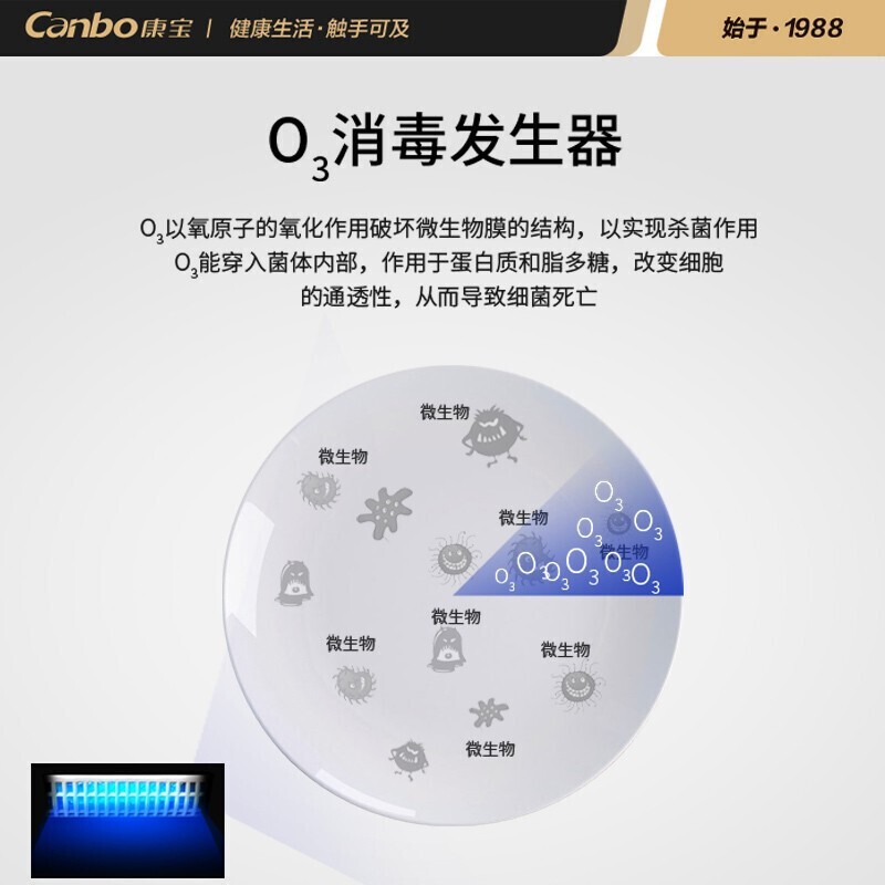 康宝(Canbo) 消毒柜 家用立式 厨房商用 大容量 消毒碗柜双开门 碗筷 VA1（ZD）系列 100L 家用立柜 VA1系列