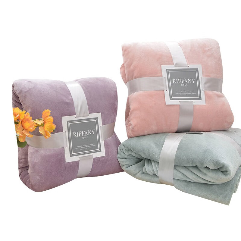 Tri-polar法兰绒毛毯加厚绒毯盖毯 TP3012 韩国粉 200*230cm