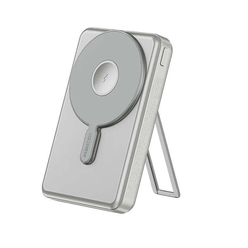 RECCI锐思RPB-W23快充PD20W移动电源无线充15W磁吸充电宝 钛金色