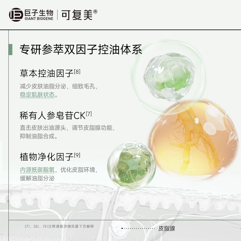 可复美秩序乳稀有人参皂苷致研控油精华乳 保湿舒缓控油 秩序乳80ml