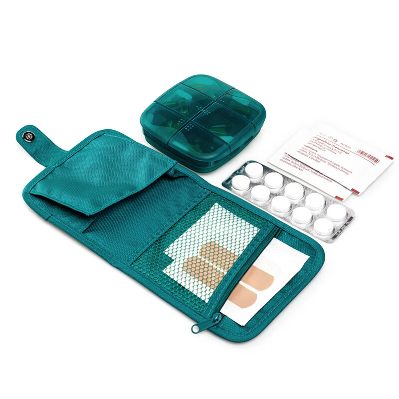 M square travel portable medicine distribution box first aid kit emergency kit medicine storage blue medicine box combination