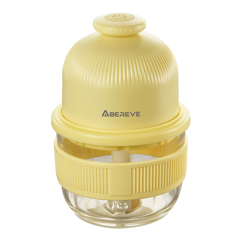 Abereve艾贝丽辅食机 多功能无线食物料理机厨房小型充电式自动捣蒜机电动绞肉机【长效续航】ABL-SR51 黄色