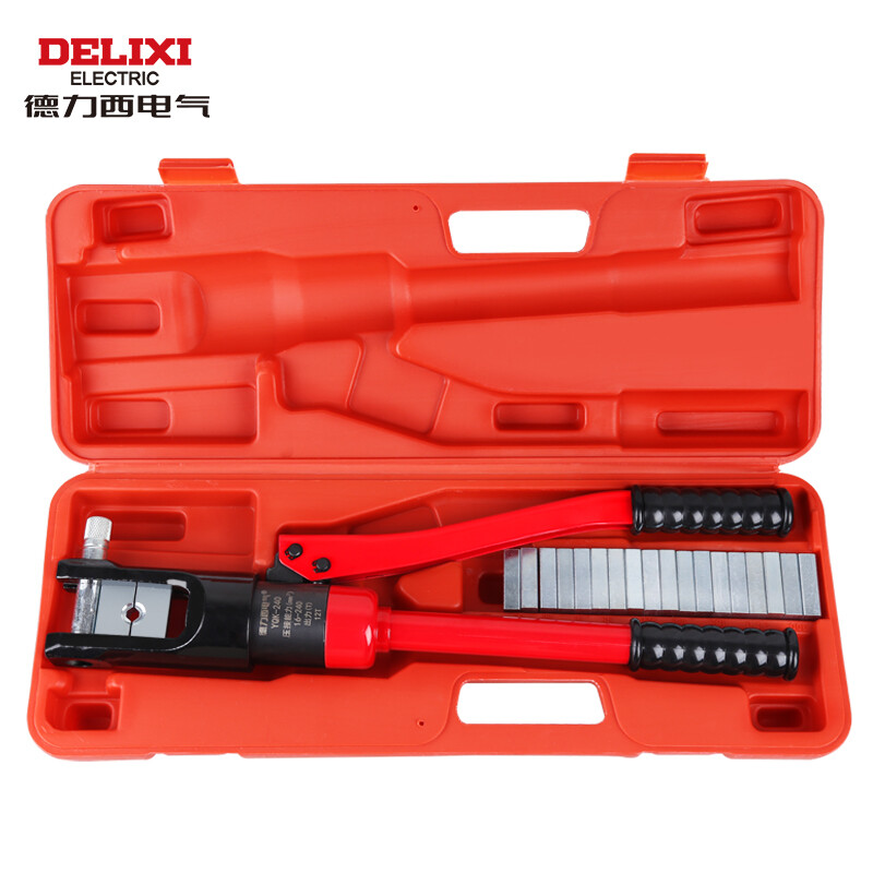 Delixi Electric stainless steel hydraulic pliers wire pressing pliers labor-saving terminal pliers copper nose manual hydraulic pliers crimping range 16-240 square meters