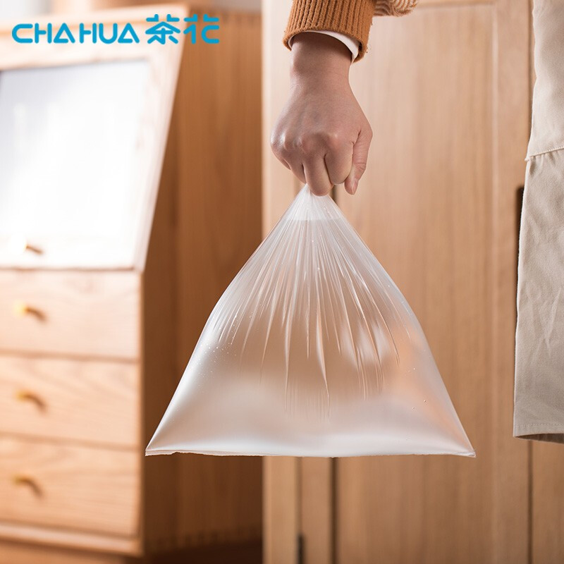 茶花保鲜袋断点式家用经济装食品袋加厚连卷密封袋冰箱冷冻袋微波 【400只】优易撕*保鲜袋M（20*30cm）