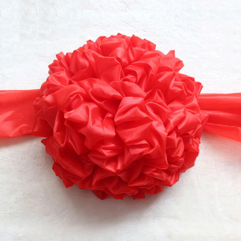 Dream bridge wedding supplies wedding car decoration drawing auxiliary car big red flower bright silk opening ribbon opening red cloth flower ball glorious float head decoration