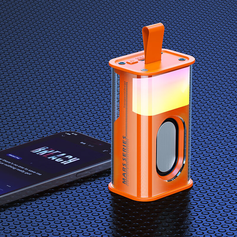 RECCI锐思（Recci）RSK-W30便携音箱RGB多彩绚酷灯光户外HIFi音质5.3蓝牙通用 朋克黑