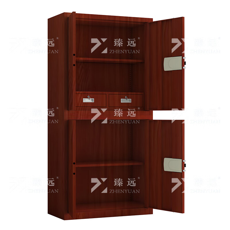 臻远ZYJJ-80061 钢制保密柜保险柜保密档案资料柜 分双节指纹锁