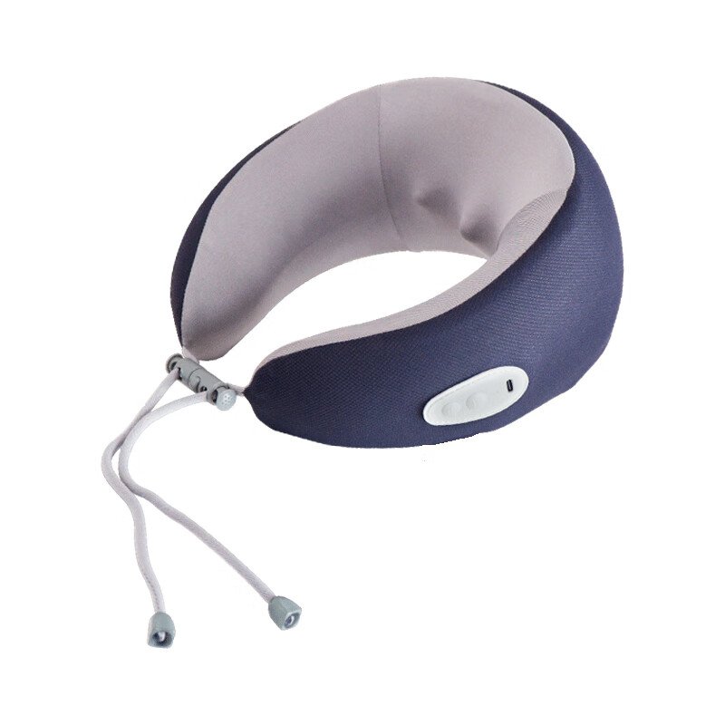 摩飞颈椎按摩器颈部按摩仪办公室家用U型按摩枕头热敷仿真人按摩仪 节日礼物企业礼品 深蓝色MR3125