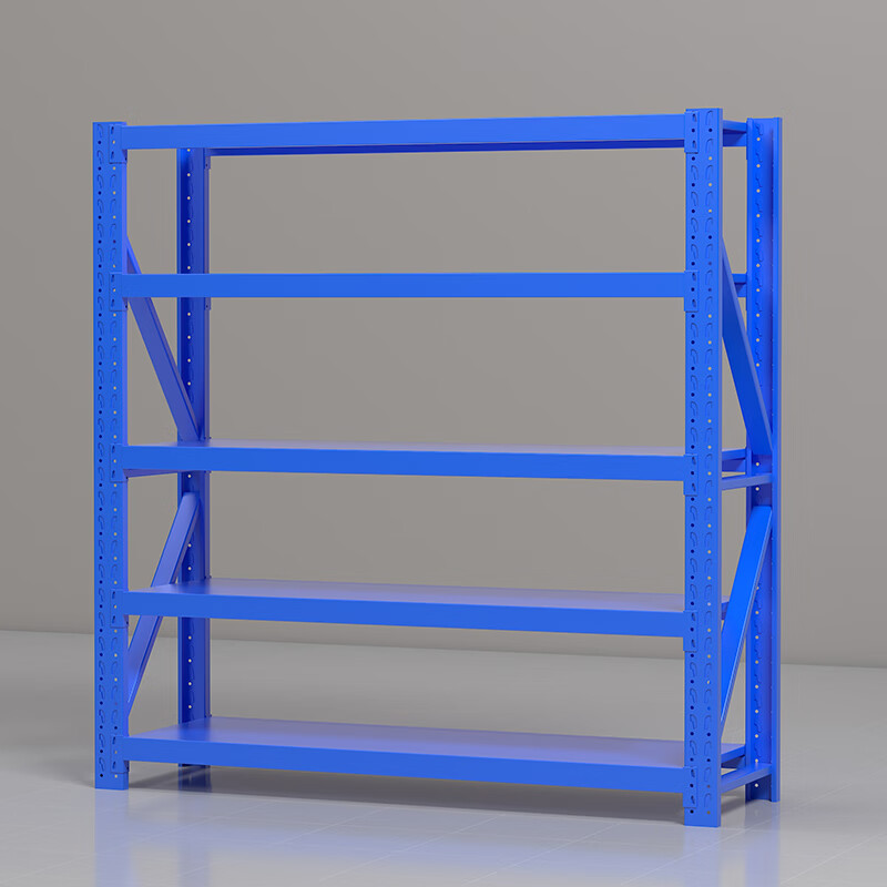 臻远ZYJJ-HJ-068仓储货架重型货架蓝色五层主架2000*600*2000mm/300kg