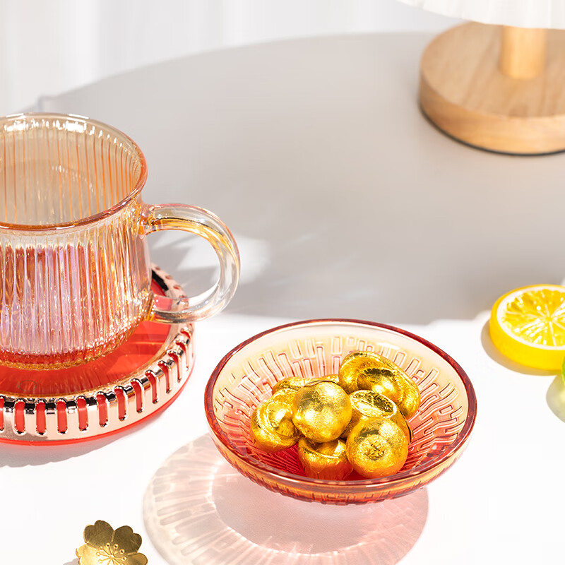 山重山小礼品定制logo创意实用开业活动伴手礼赠品回礼团建小礼物8057 琥珀色杯+恒温垫 330ml 1只