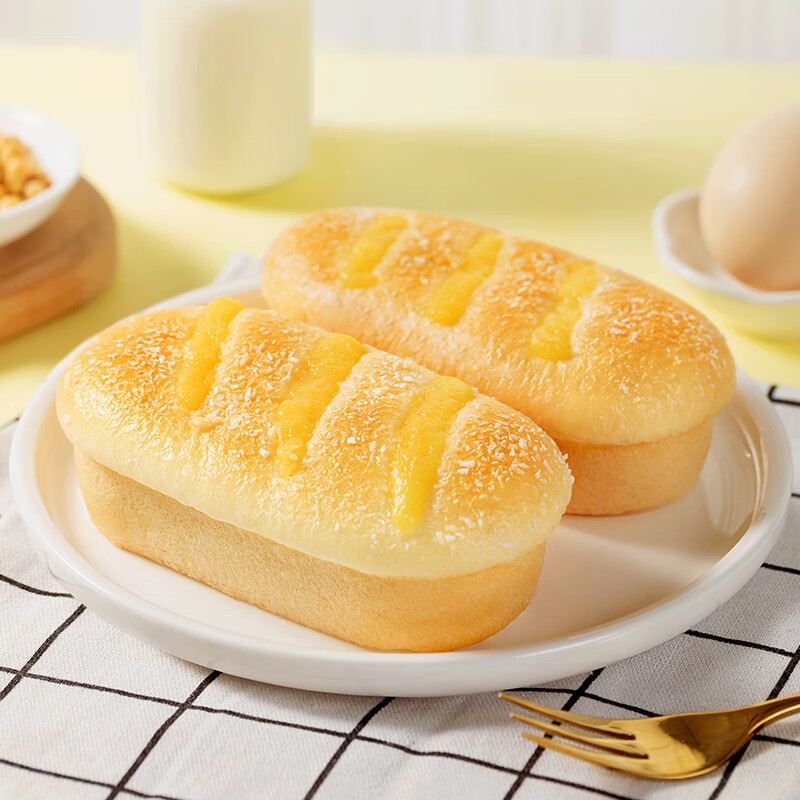 港荣蒸面包咸豆乳软欧包奶包早餐整箱小蛋羹孕妇儿童零食代餐宵夜 450g 咸豆乳蒸面包-