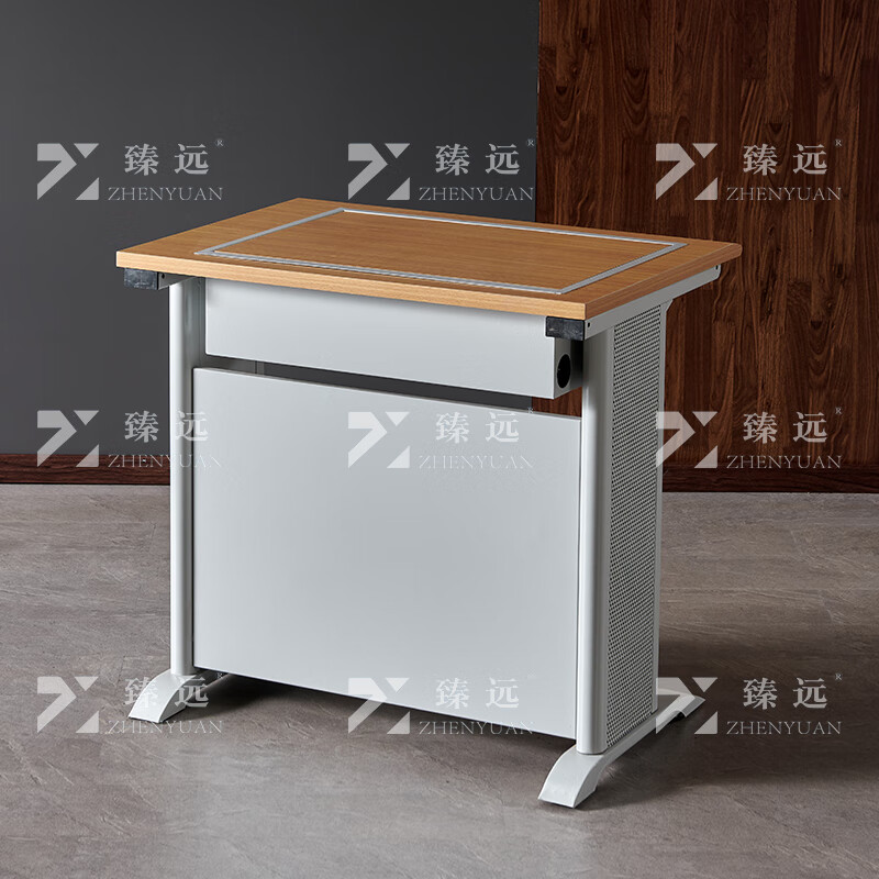 臻远ZY4012425隐藏式翻转电脑桌培训桌办公桌C款单人位