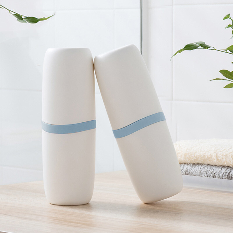 Grapefruit town travel washing cup creative toothbrush cup portable toothbrush box mouthwash cup set simple toothpaste storage toothbrush cup Carol blue