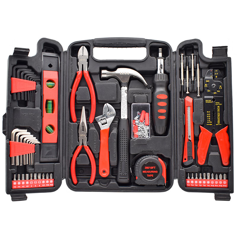 Leta 129 Piece Kit high quality household level ruler pliers hammer hexagon socket screwdriver set property electrician maintenance set lt-cs624