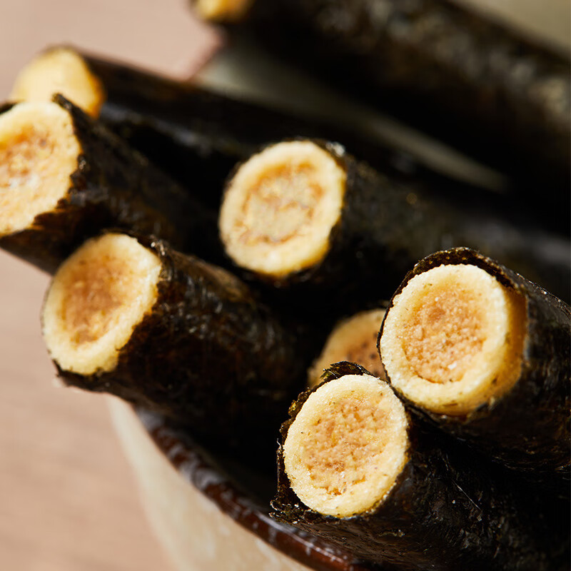 阿婆家的【新款阿婆家的肉松味海苔卷蛋卷肉松味拌饭紫菜碎零食 57g 【散装】*4包（咸蛋黄味