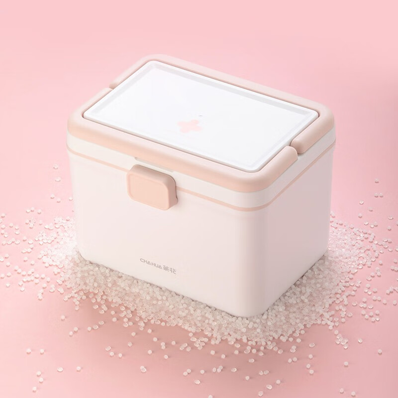 茶花（CHAHUA） 欧铂兹*便携式药盒暖心抗菌便携式迷你药盒 家庭药箱】手提药箱*2个装+药盒*1+棉签300支
