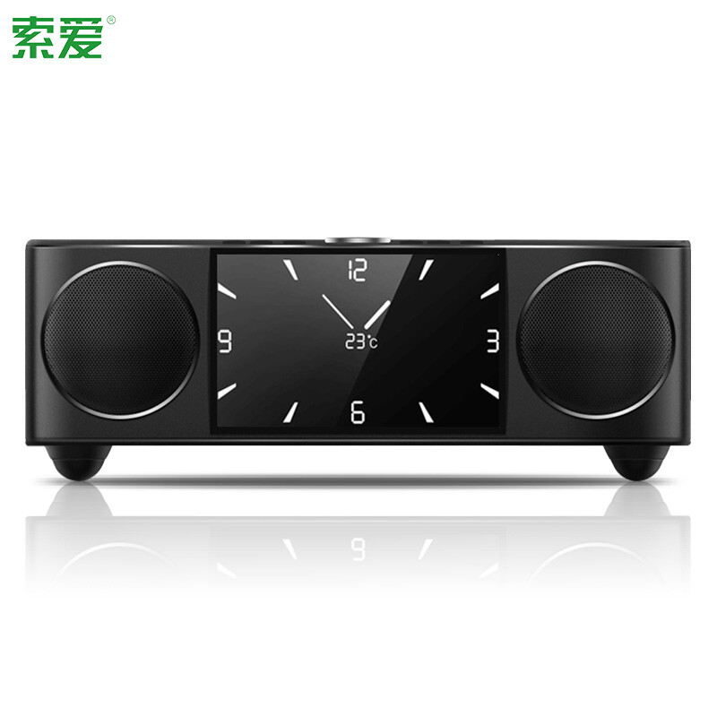 Sony Ericsson s99 wireless Bluetooth speaker video subwoofer small sound Mini outdoor mobile phone small steel gun computer desktop portable voice receiver alarm clock black
