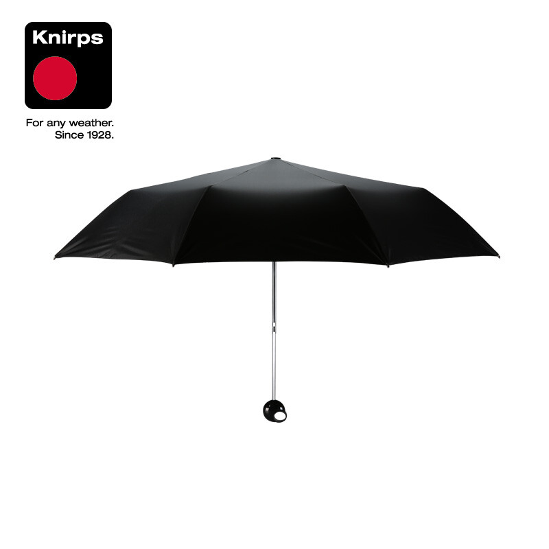 Germany knirps sunshade umbrella small black umbrella sun umbrella sunscreen umbrella super sunscreen anti ultraviolet three fold sunny umbrella manual male and female employee welfare Floyd Manual Series modern black
