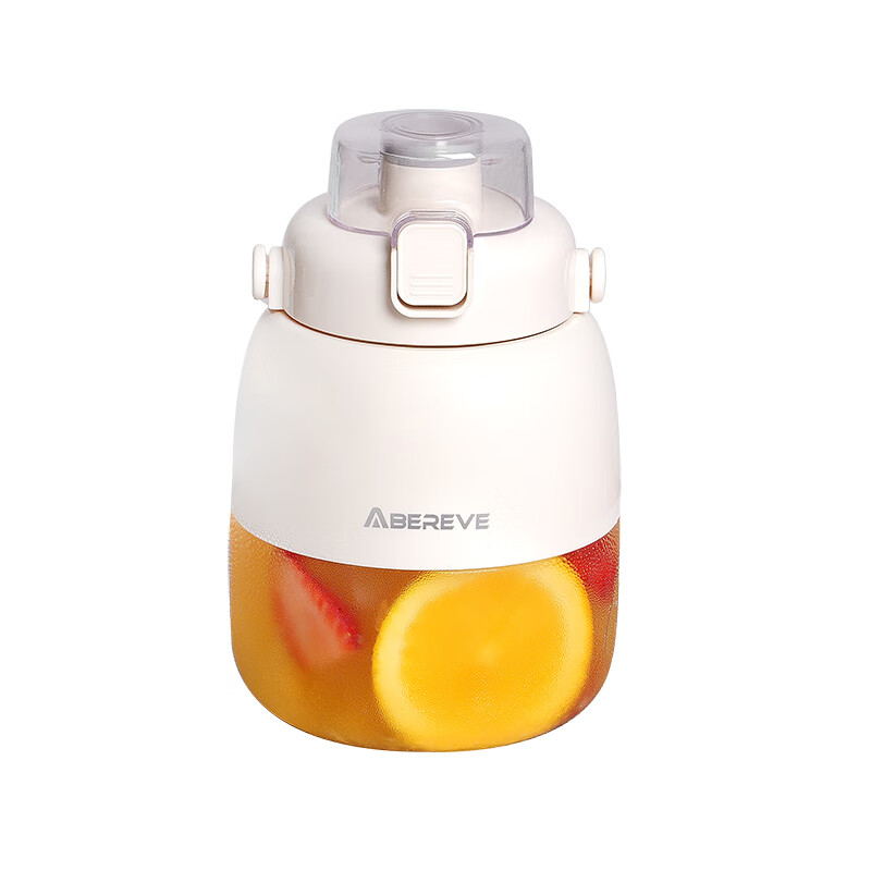 Abereve艾贝丽便携式果汁桶 果蔬榨汁机充电做水果汁机多功能榨汁桶榨汁杯 一杯双盖【20叶刀头】大容量 ABL-GZ97