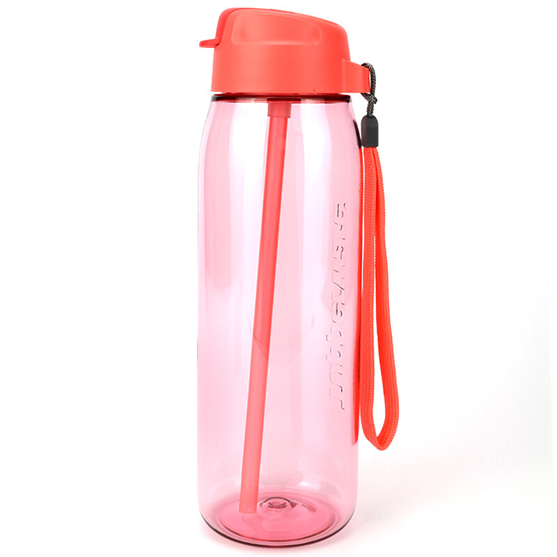 Tupperware music action heart pot Plastic Cup sports cup with straw 750ml garnet