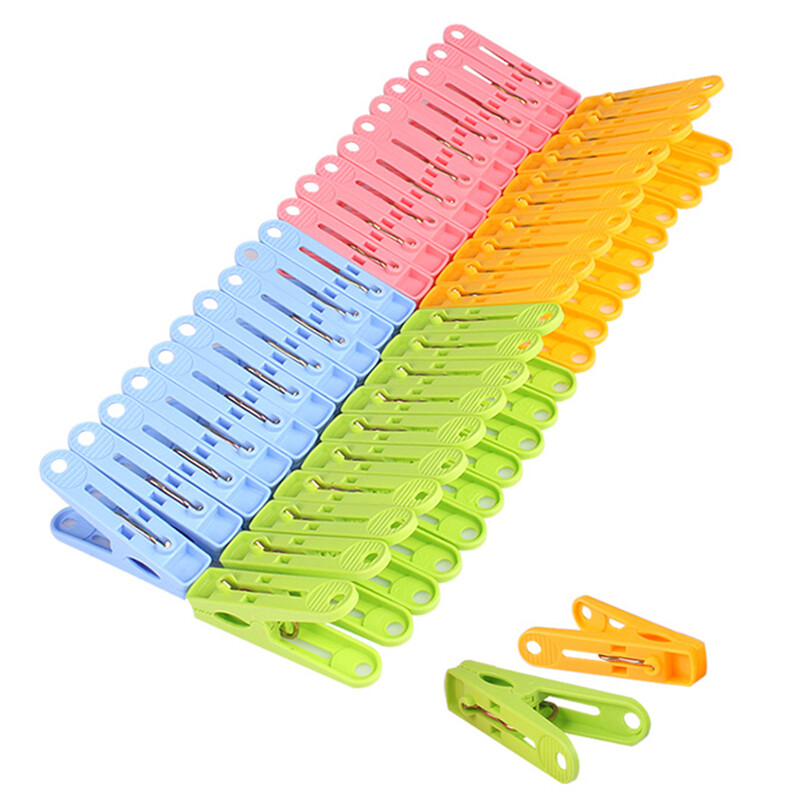 Camellia clothes hanger clip plastic clothes drying clip clothes drying quilt bed sheet windproof clip 30 pieces j07002*