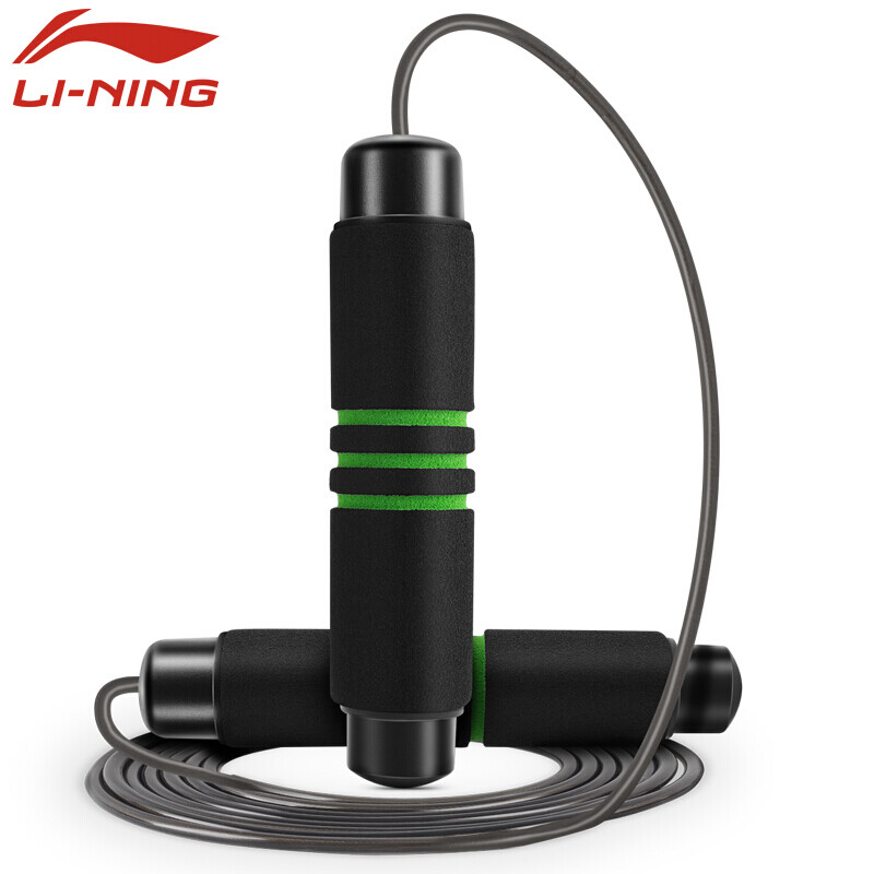 Li Ning Li-Ning weight-bearing rope skipping professional adult rope skipping fitness equipment set for middle school entrance examination special children's rope skipping weight loss sporting goods 782-3 green