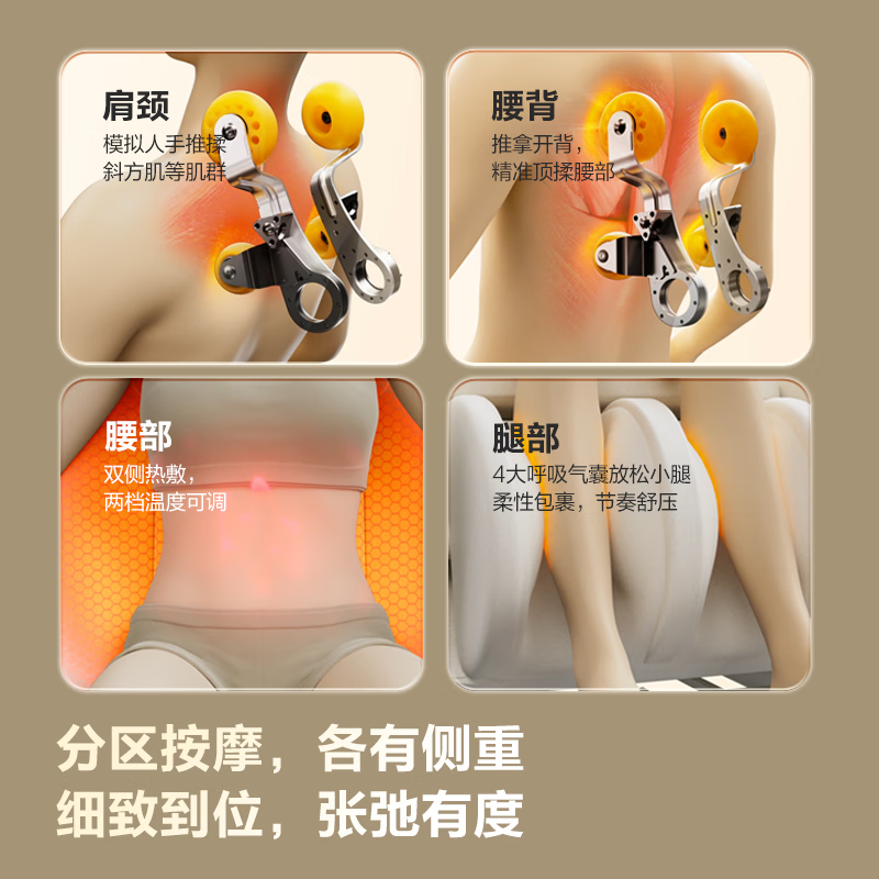 SKG按摩椅家用全身按摩太空舱揉捏颈肩腰背腿足部热敷电动沙发 520情人节礼物送男女朋友老婆高档礼品 H5沙发按摩椅