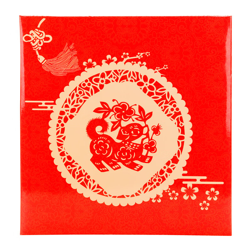 Japanese NCL paper cut dog holding red plum cartoon album / DIY film covered and pasted album / album yb-73700 [original import]