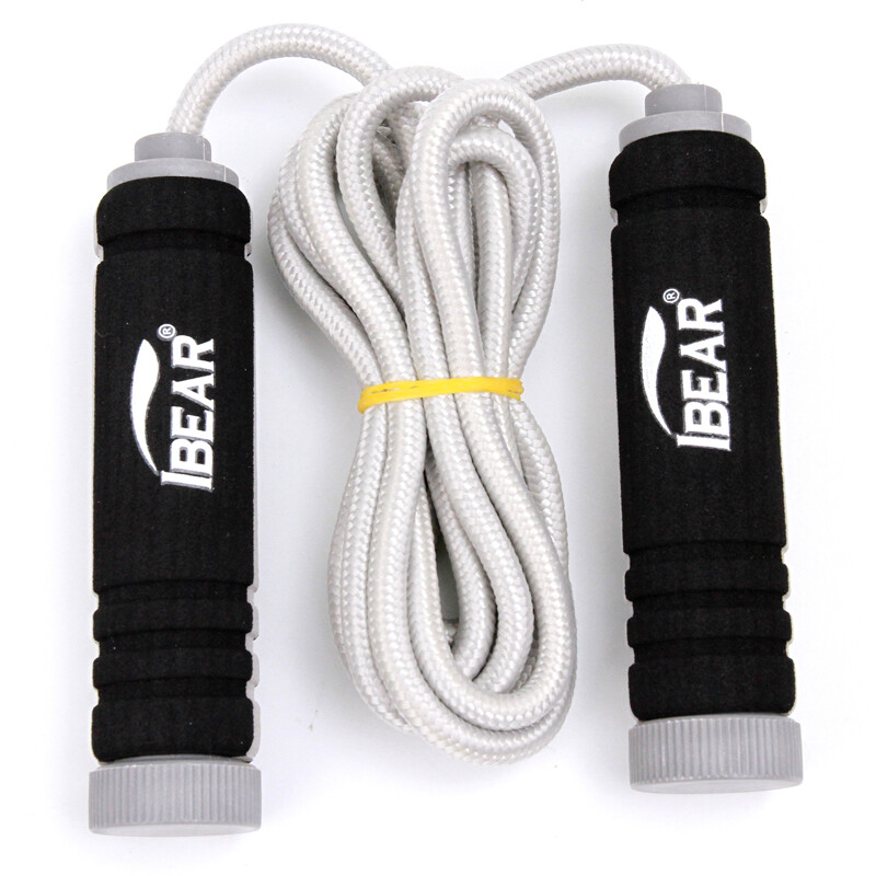 Iber weight loss exercise fitness rope skipping adult high school entrance examination special children's rope skipping sports standard fitness equipment y-002 black woven rope