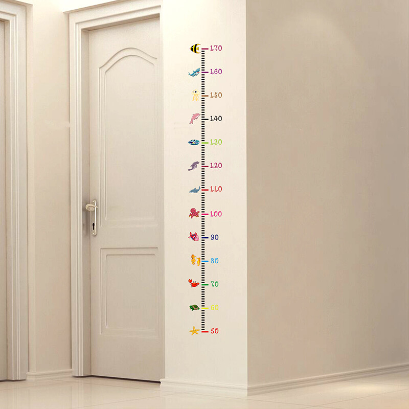 Luochu luxchic children's room height ruler wall sticker baby bedroom wall sticker cartoon height STICKER WALL STICKER undersea animal height sticker