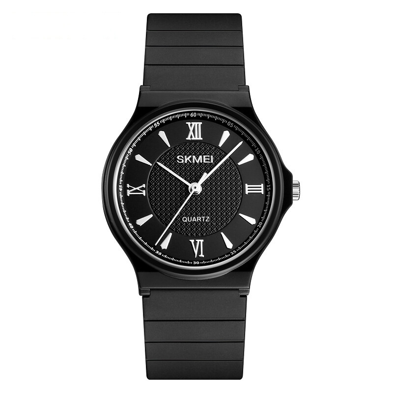 Moment beauty skmei watch men's and women's fashion simple ultra-thin electronic watch student quartz watch 1422 black