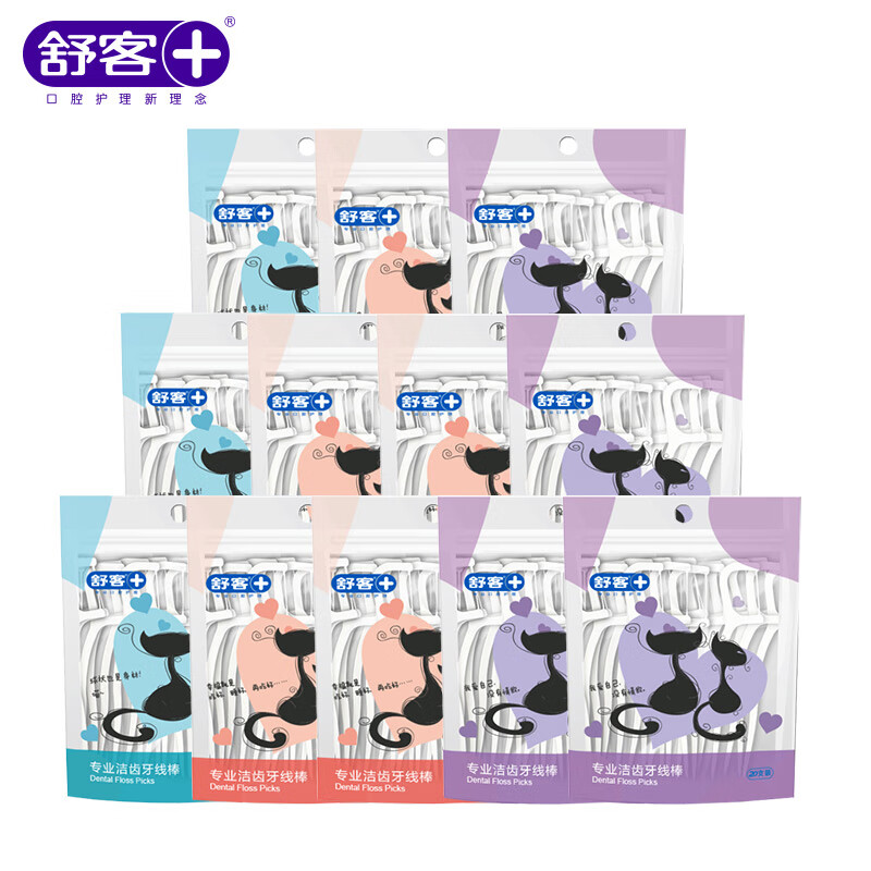 Shuke Shuke dental floss stick family travel suit 240 thin flat wires high tension deep cleaning teeth