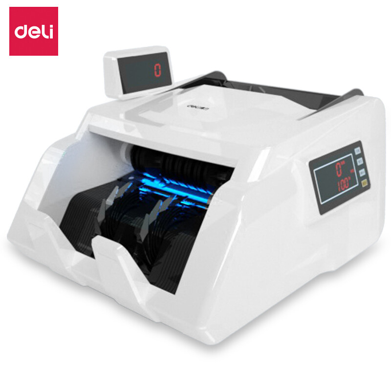 Deli 3909 dual screen new RMB banknote detector USB upgrade of bank special voice counter