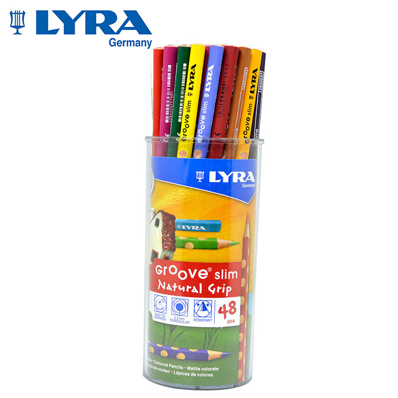 Lyra Germany Yiya Dongdong color pencil 24 color 48 barrel mounted triangular pole hand-painted brush professional color lead set l2823480