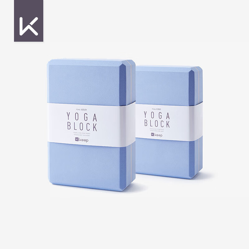 Keep Yoga brick 2 Pack high density EVA environmental protection tasteless Yoga AIDS light wear-resistant anti-skid brick water blue