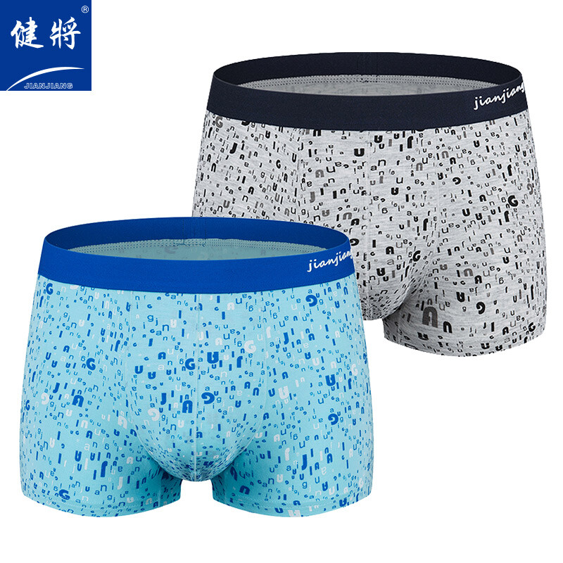 Master men's underwear men's medium waist ice modal fiber boxer underwear hardcover 2 pieces L (165 / 85)