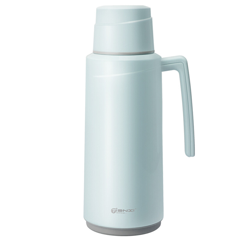 Tianxi thermos large capacity thermos cup thermos thermos thermos thermos household glass liner water bottle fresh green 1700ml