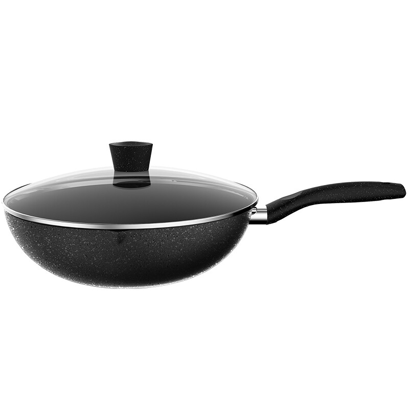 Midea frying pan 30cm internal and external Maifan stone non stick pan household pan electromagnetic stove special gas stove suitable for frying pan 30wok301