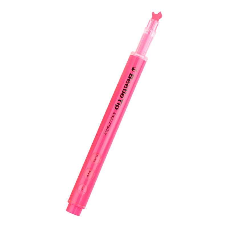 Imported from kokuyo, beetle tip beetle phosphor pink, 1 pack pm-l301p