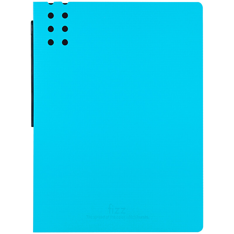 Fizz A4 thickened single strong document clip / color three-dimensional backing file folder / office supplies folder / student test paper storage folder light blue fz101021
