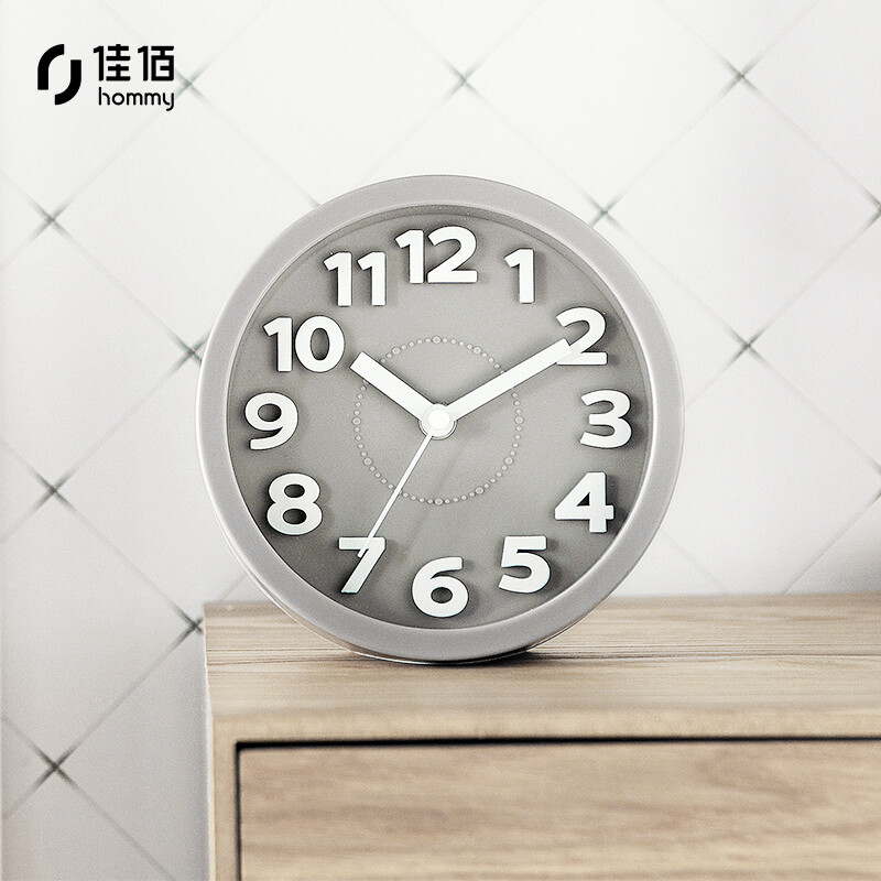 Jiabai European style fashion creativity round personality living room study bedroom household children lazy clock sitting clock seat clock student bedside timing alarm clock quartz clock fx-036